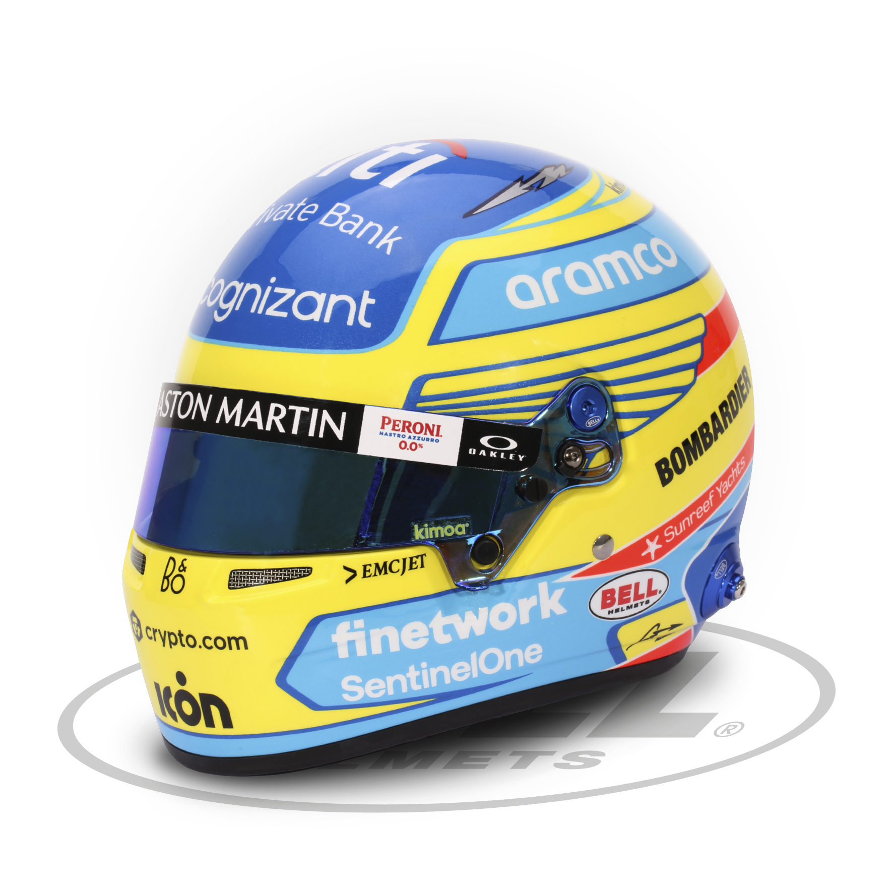 Miniature casque BELL Fernando Alonso 2023 - Echelle 1:2