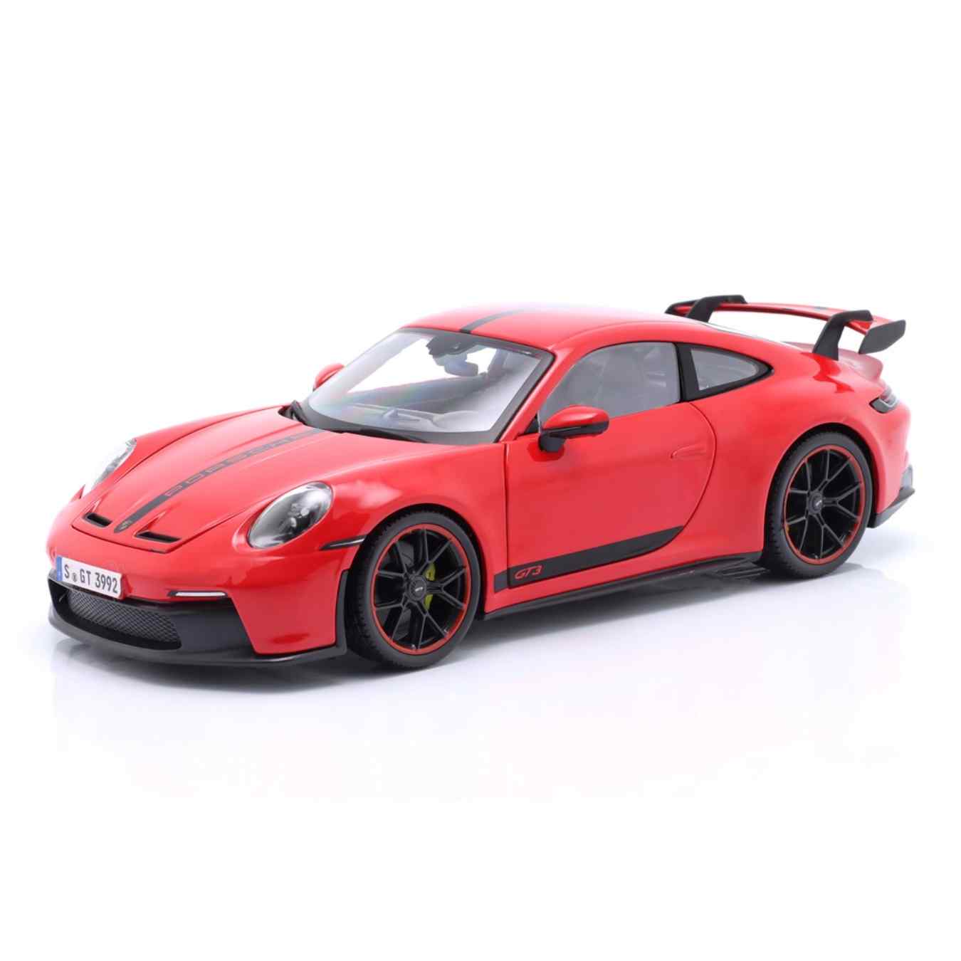Miniature PORSCHE 911 GT3 992 Rouge - 1/18