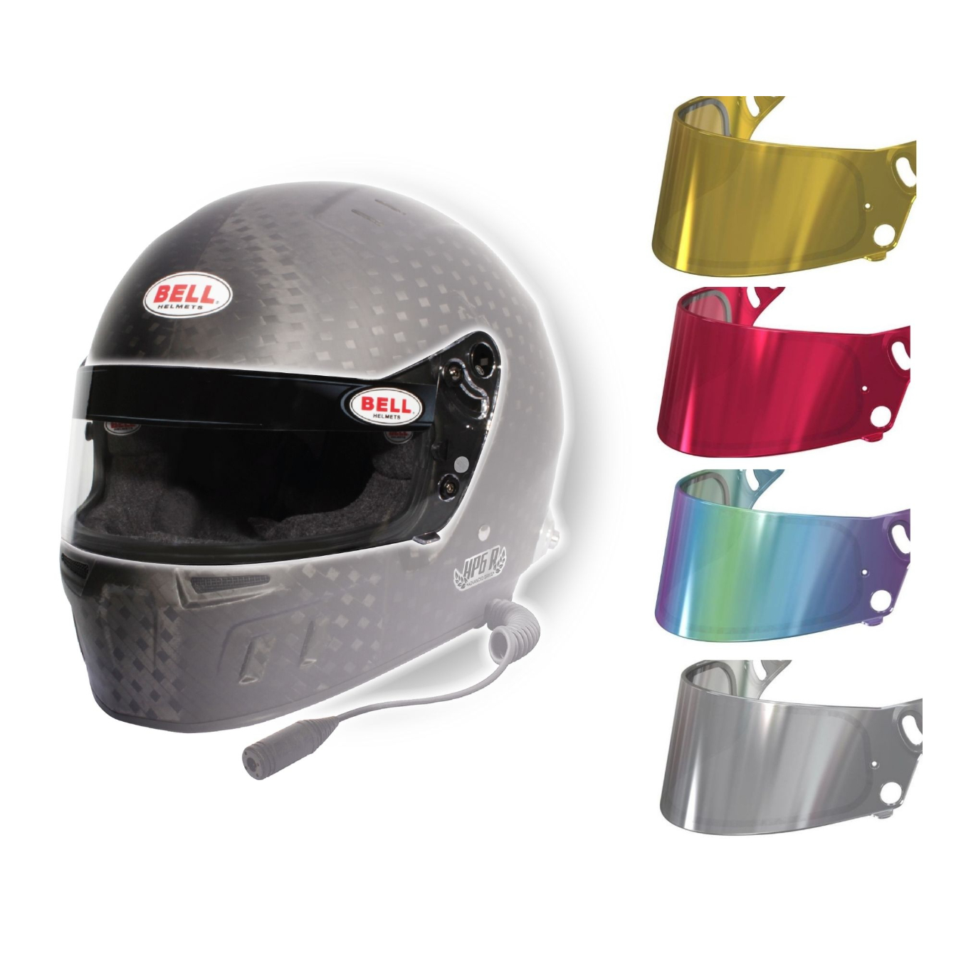 Visière effet miroir pour casque BELL Série 6 Argent