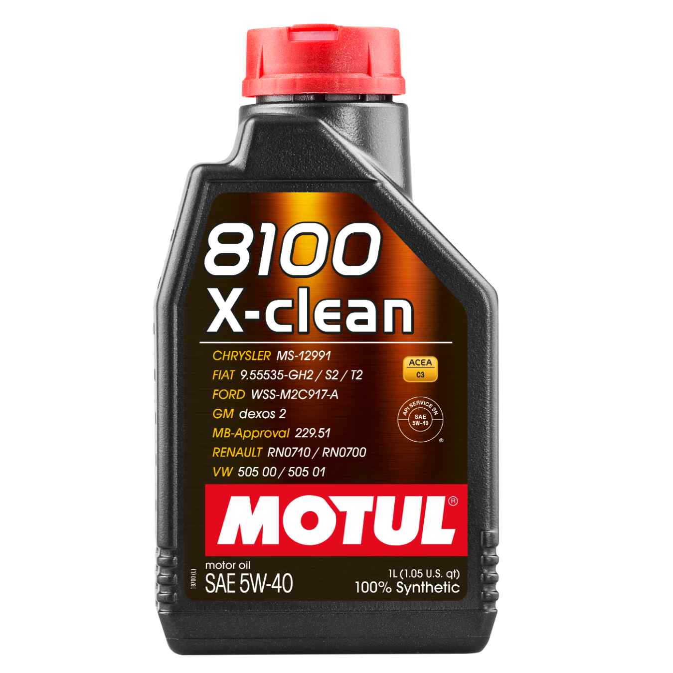 Huile moteur MOTUL 8100 X-Clean 5W40 1L