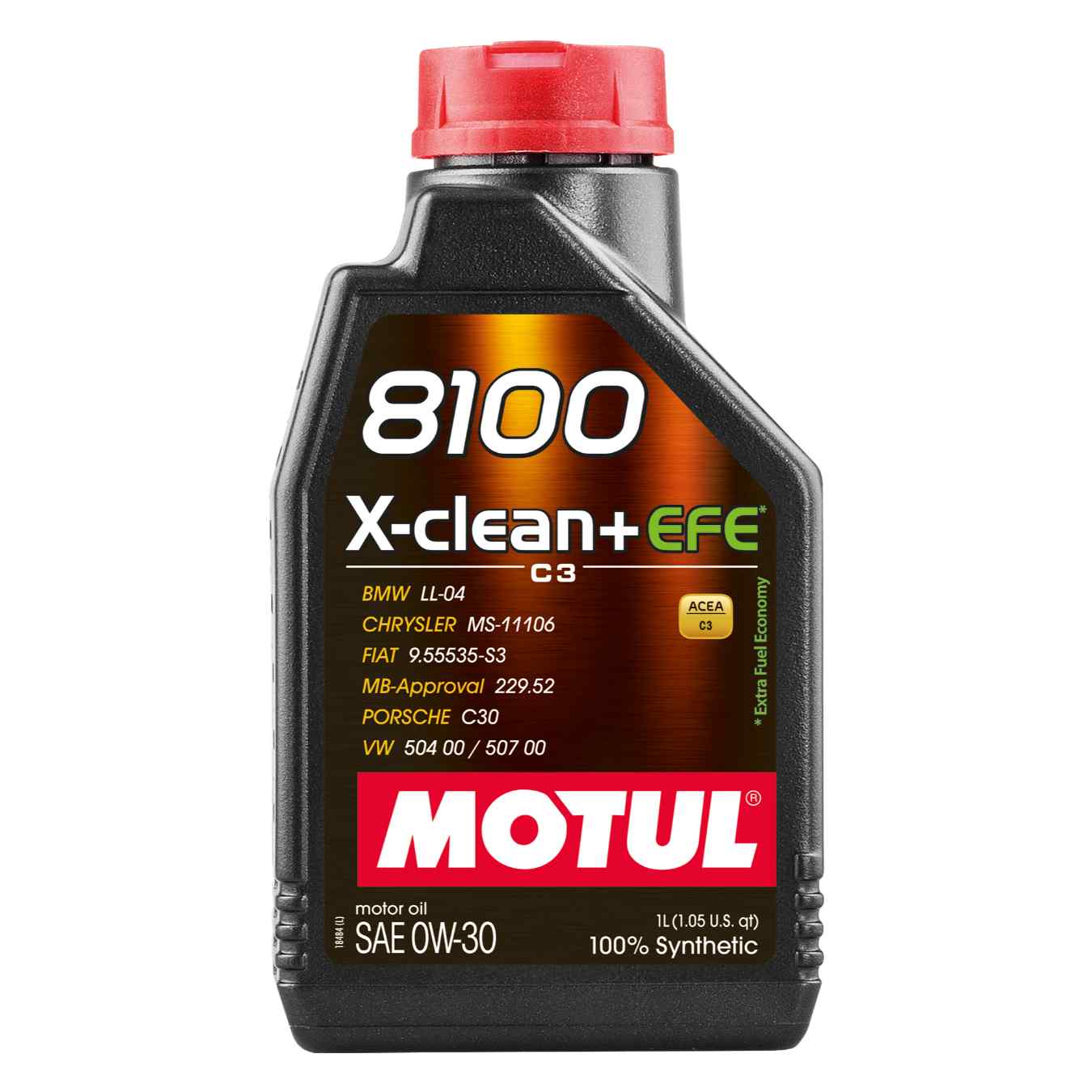 Huile moteur MOTUL 8100 X-Clean + EFE 0W-30 1L