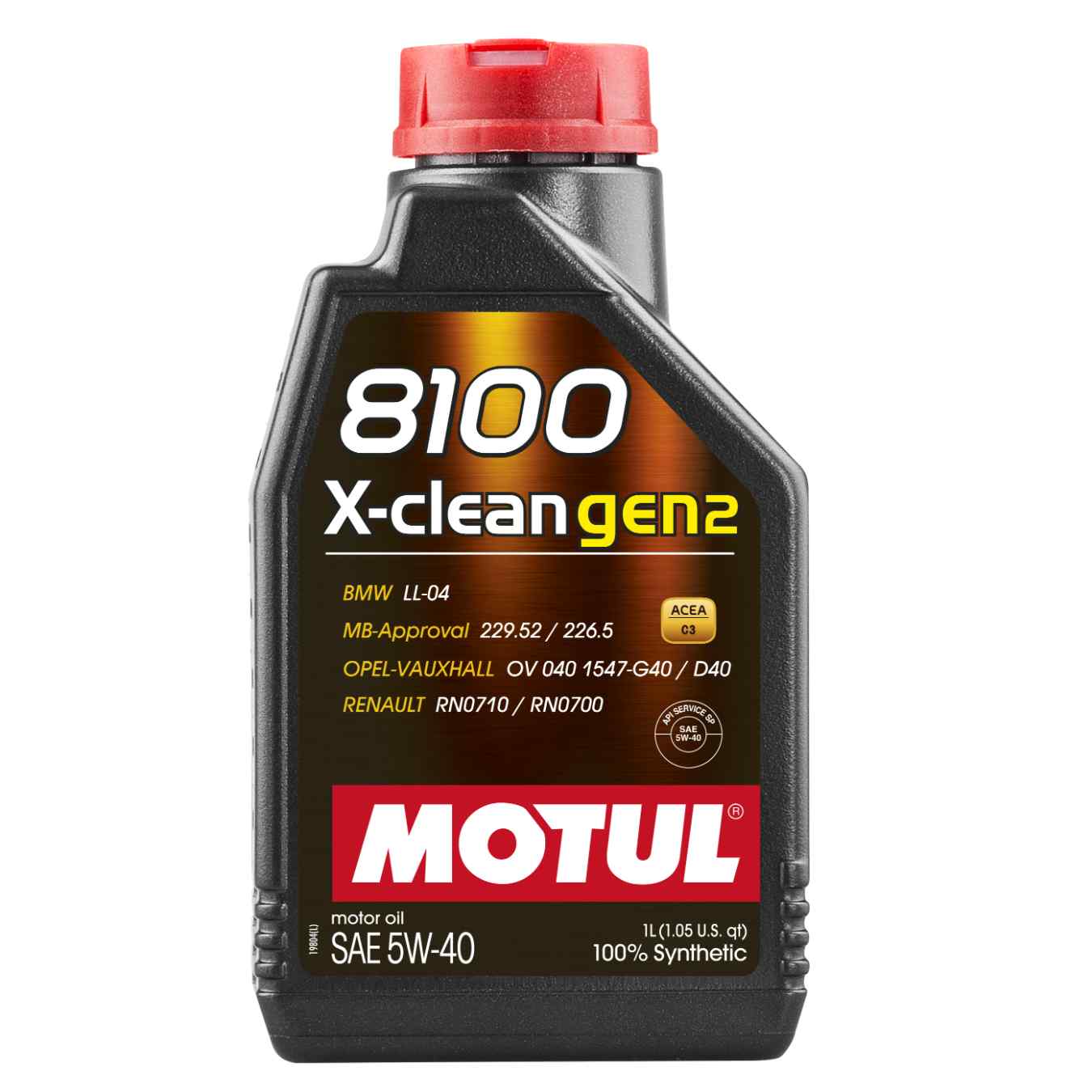 Huile moteur MOTUL 8100 X-Clean GEN2 5W-40 1L