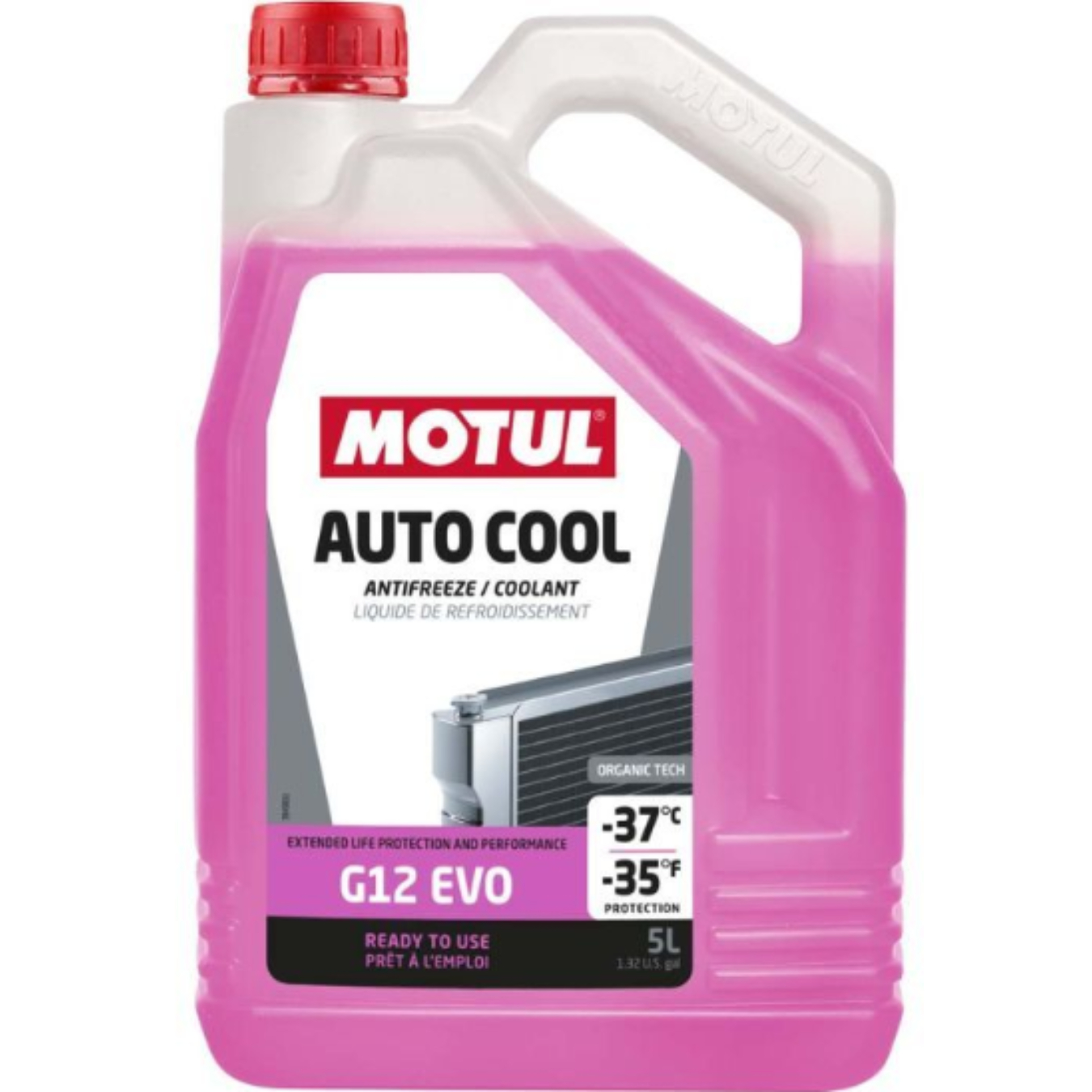 Liquide de Refroidissement MOTUL Auto Cool G12 EVO -37°C 5L