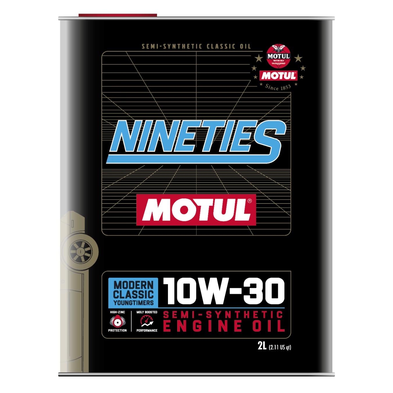 Huile moteur MOTUL Classic Nineties 10W30 2L