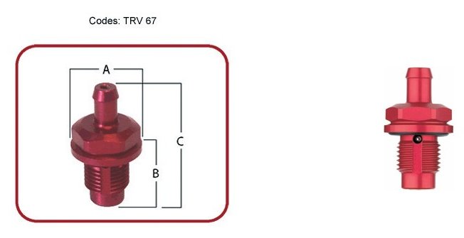 Clapet de mise à l'air fixation réservoir NEWTON 9/16x18UNF DH6
