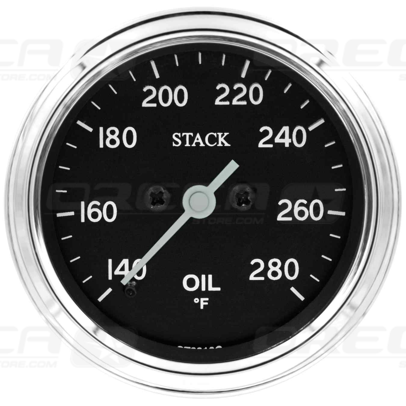 Manomètre classic température huile 140-280°F 52mm Noir Électrique, moteur pas à pas STACK 726ST3310C