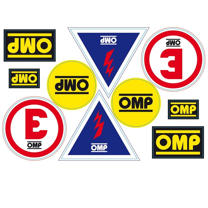 Kit OMP de 10 stickers adhésifs