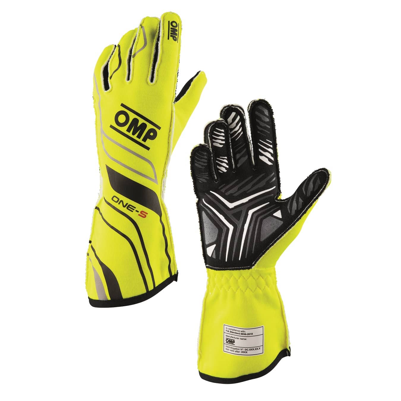 Gants FIA OMP One-S Jaune taille 8