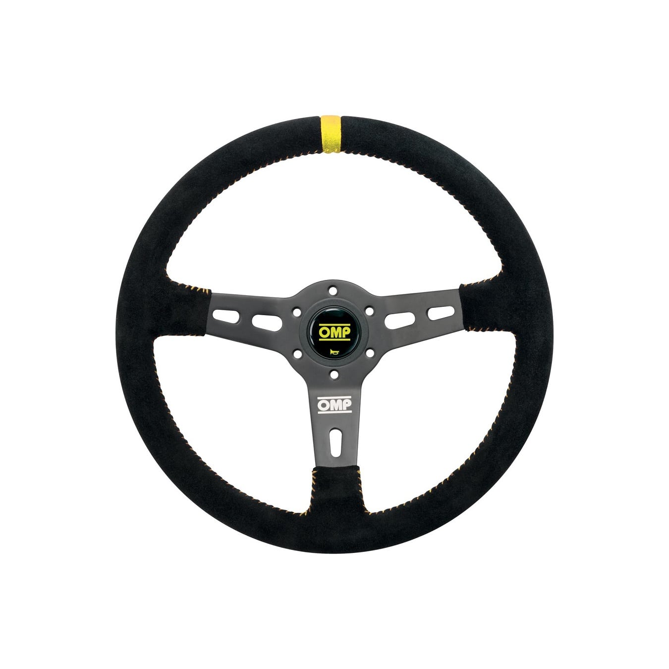 Volant OMP RS 350 mm jaune et noir