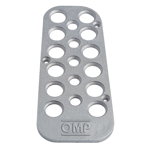 Repose-pied pilote OMP aluminium sablé