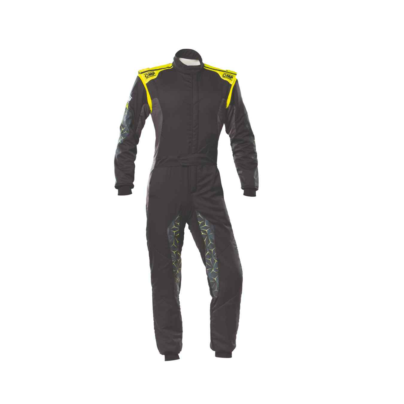 Combinaison OMP TECNICA HYBRID FIA 8856 2018 Noir Jaune Fluo