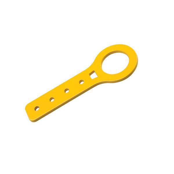 Anneau de remorquage plat OMP jaune Ø50 mm