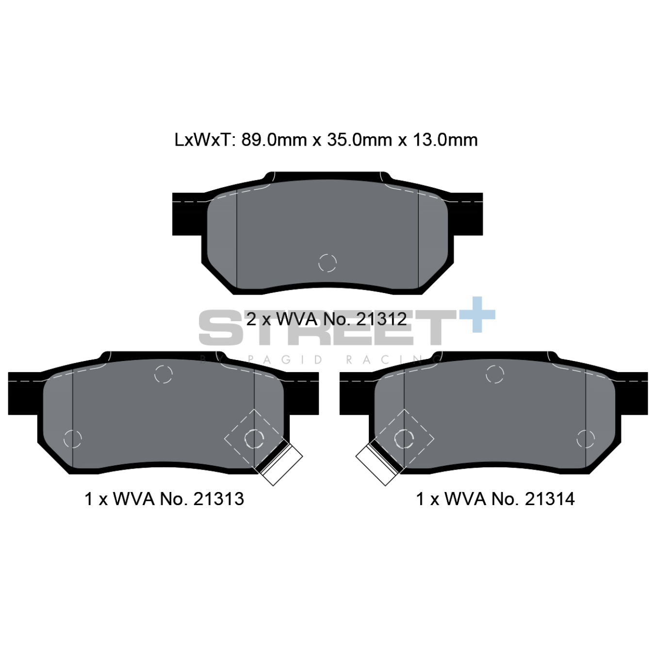 Plaquettes de Frein PAGID STREET Plus T8004