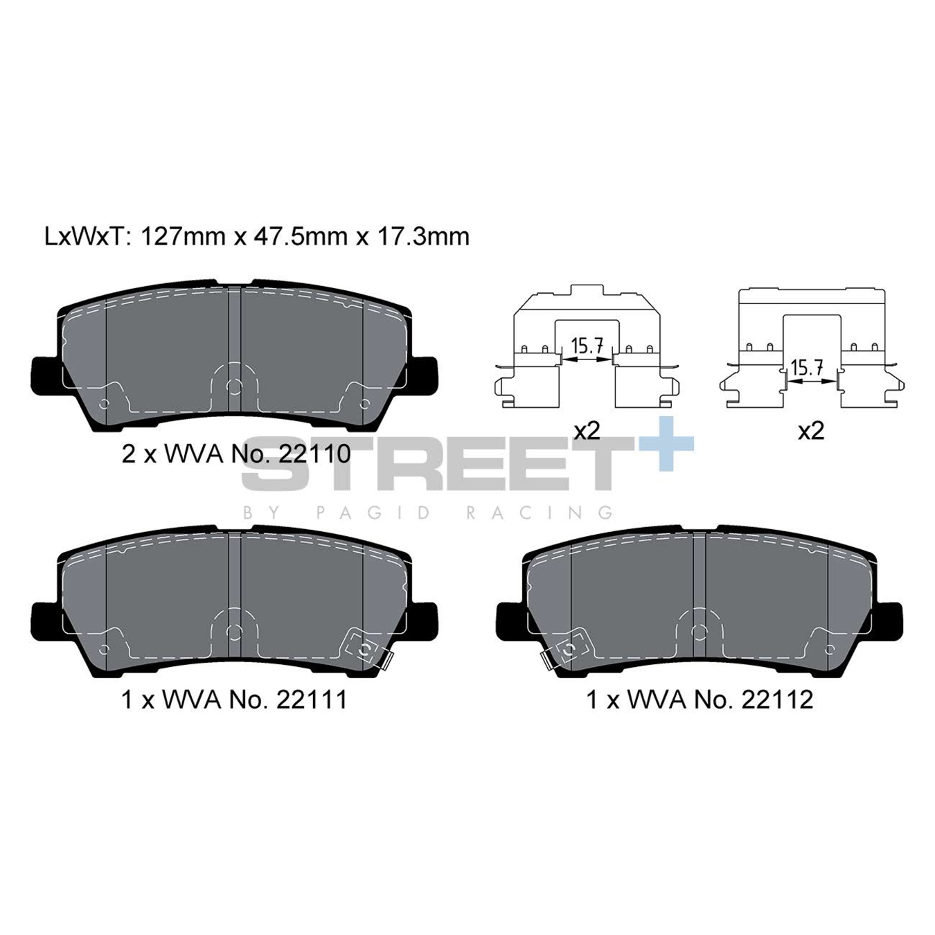 Plaquettes de Frein PAGID STREET Plus T8011