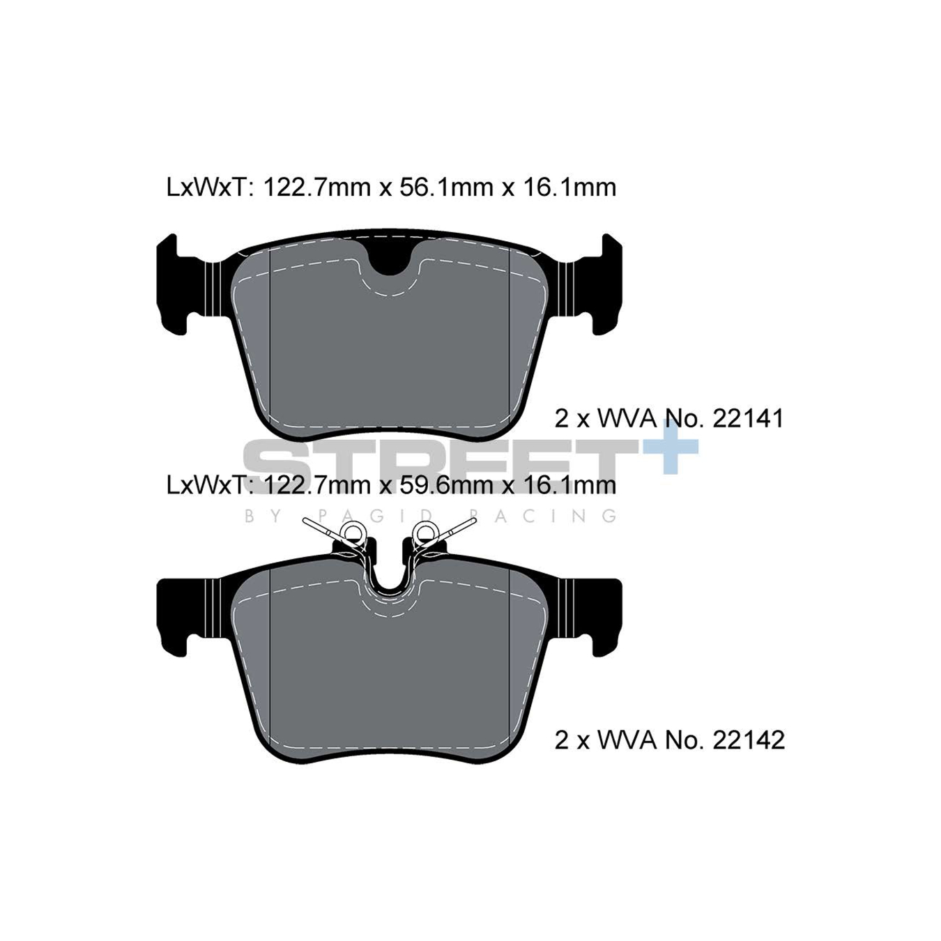 Plaquettes de Frein PAGID STREET Plus T8012