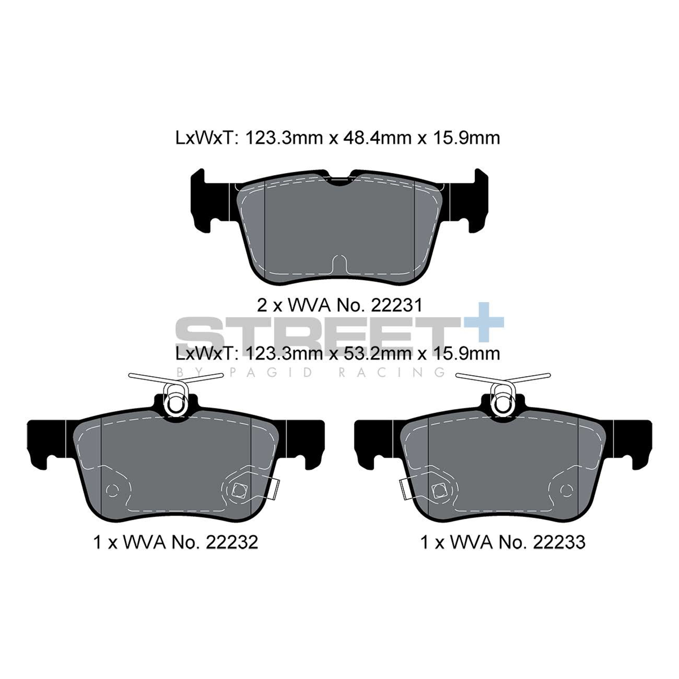 Plaquettes de Frein PAGID STREET Plus T8013