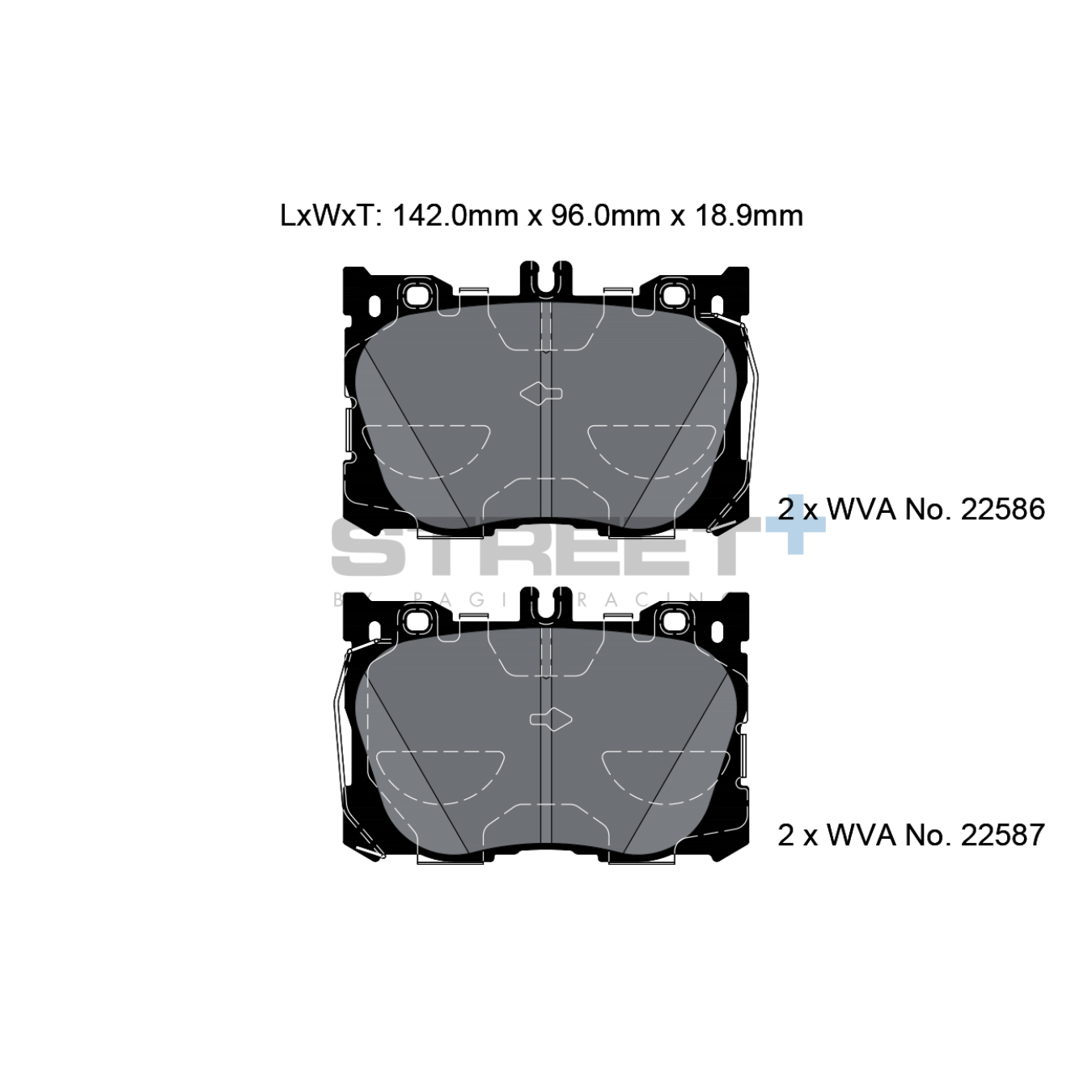 Plaquettes de Frein PAGID STREET Plus T8015