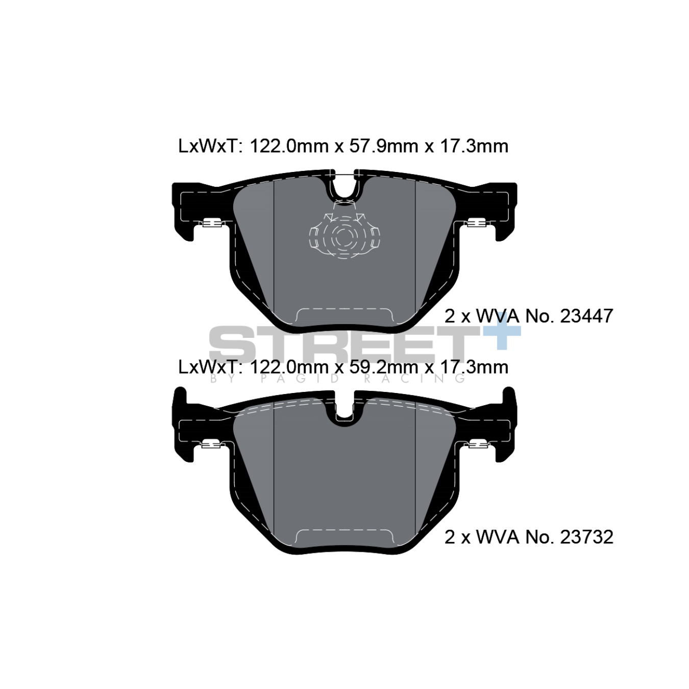 Plaquettes de Frein PAGID STREET Plus T8031
