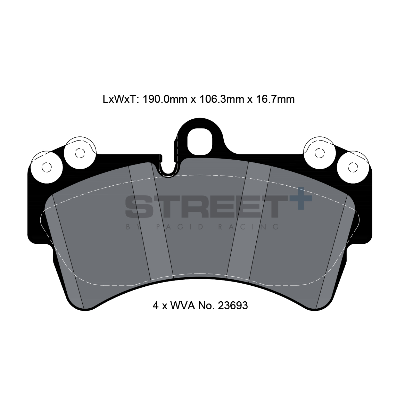 Plaquettes de Frein PAGID STREET Plus T8038