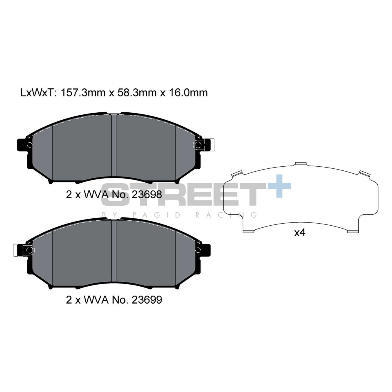 Plaquettes de Frein PAGID STREET Plus T8040