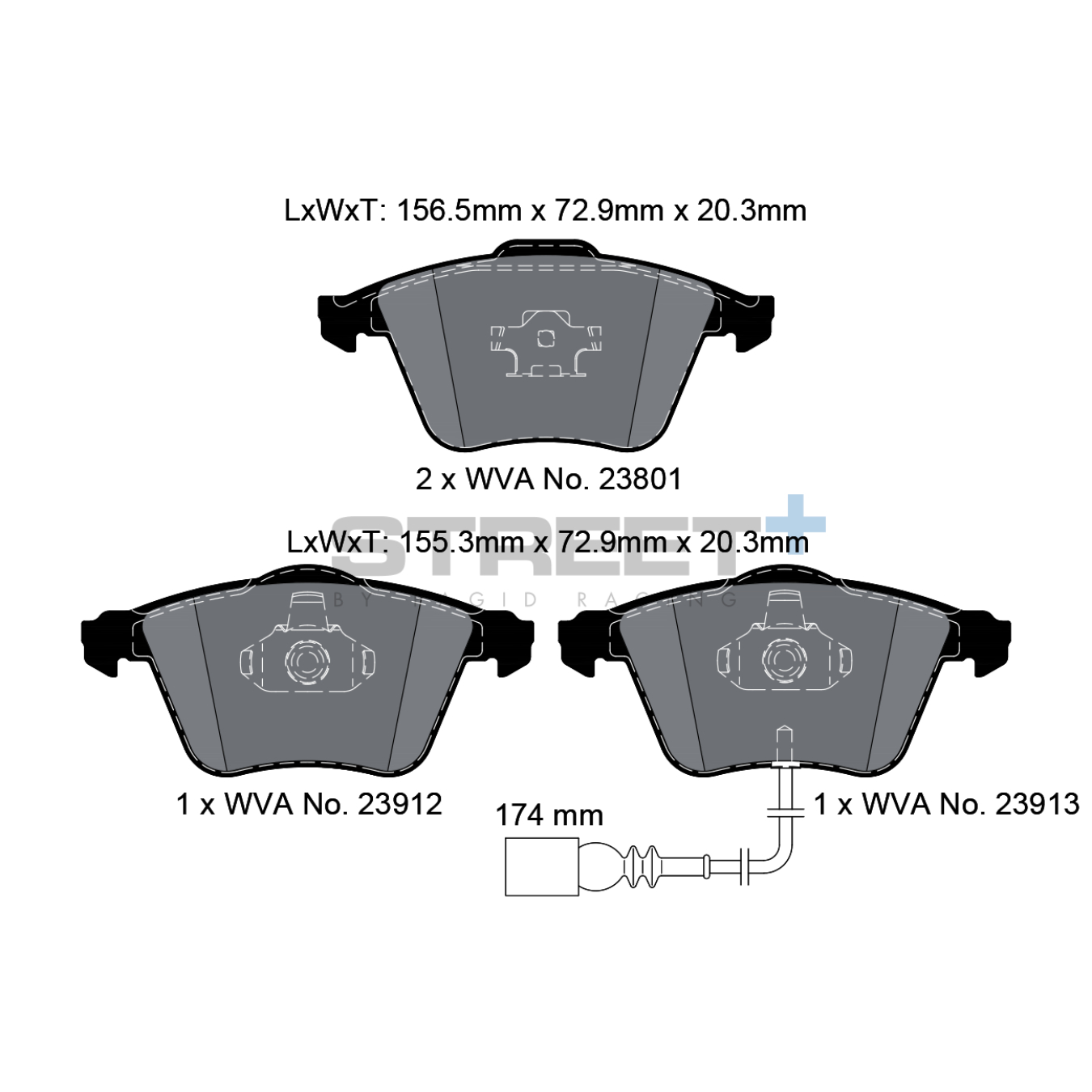 Plaquettes de Frein PAGID STREET Plus T8046