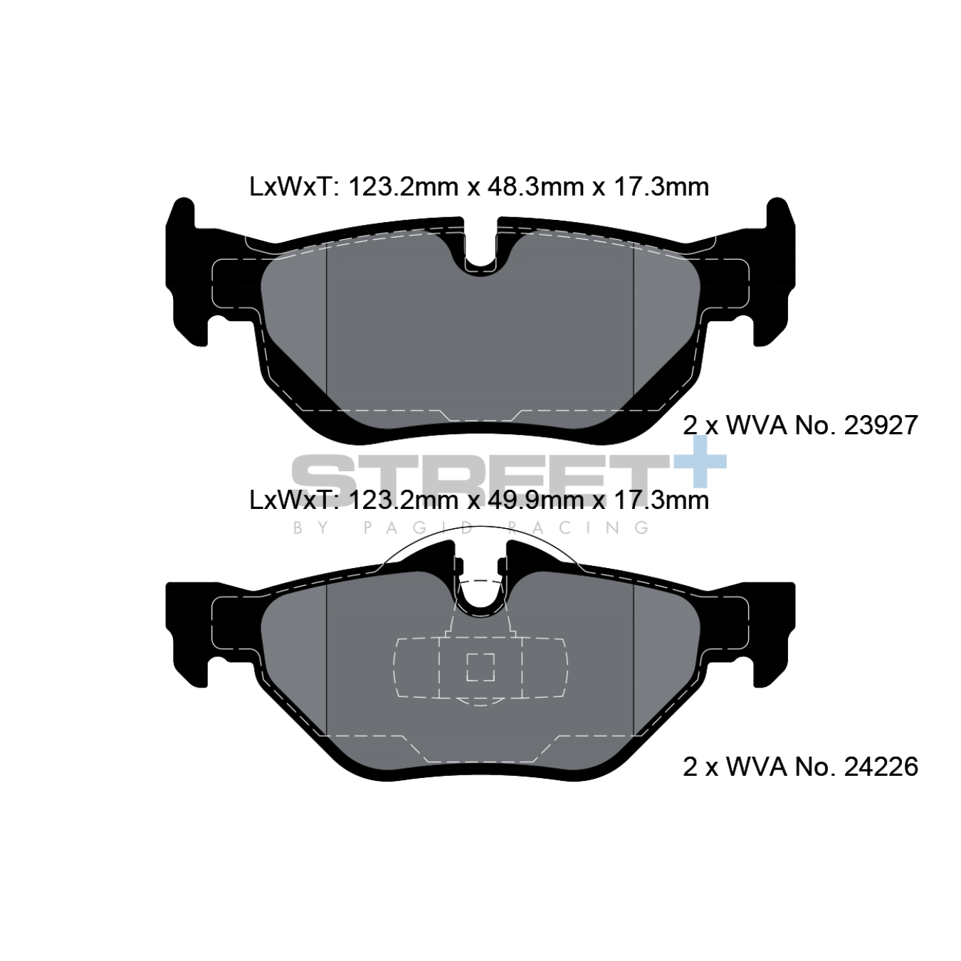 Plaquettes de Frein PAGID STREET Plus T8051