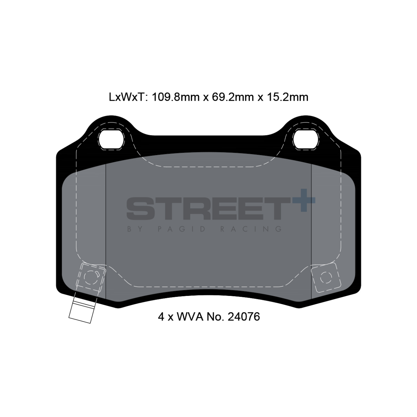 Plaquettes de Frein PAGID STREET Plus T8055