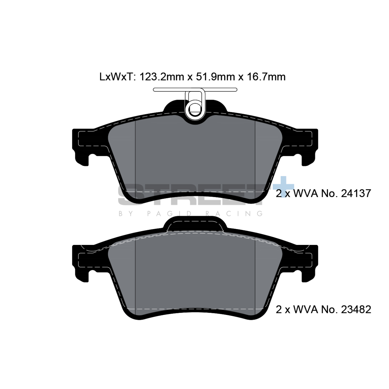 Plaquettes de Frein PAGID STREET Plus T8057