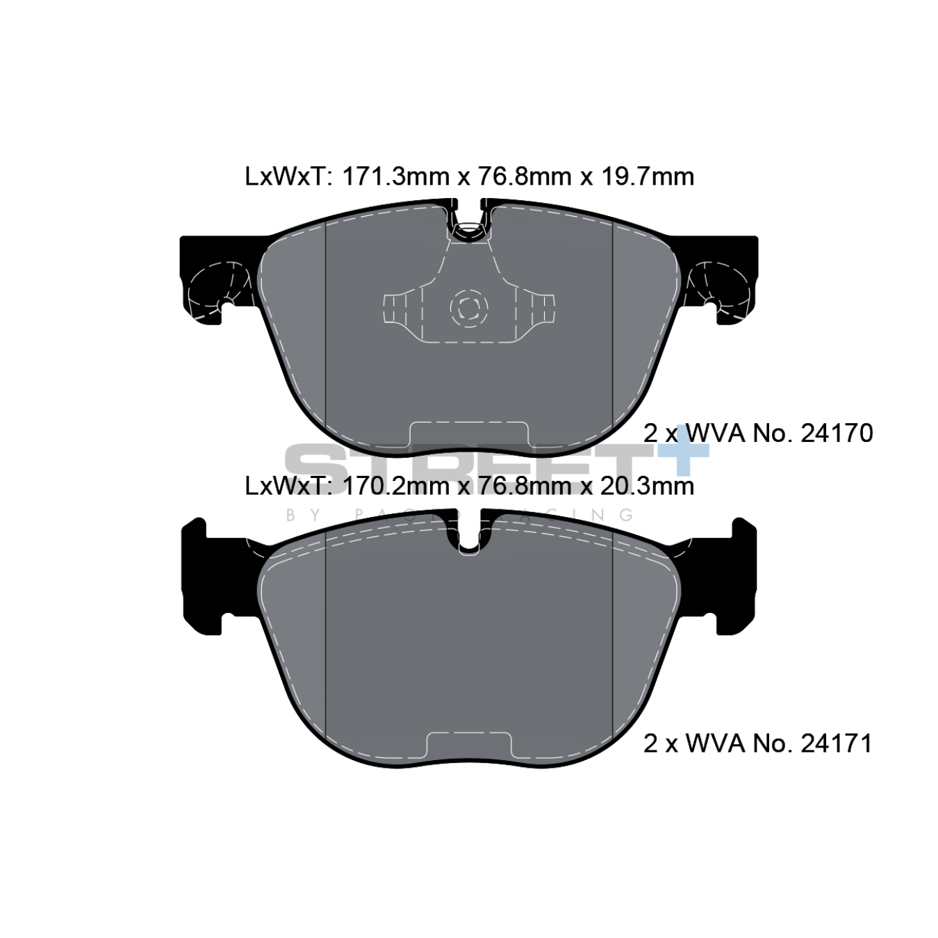 Plaquettes de Frein PAGID STREET Plus T8060