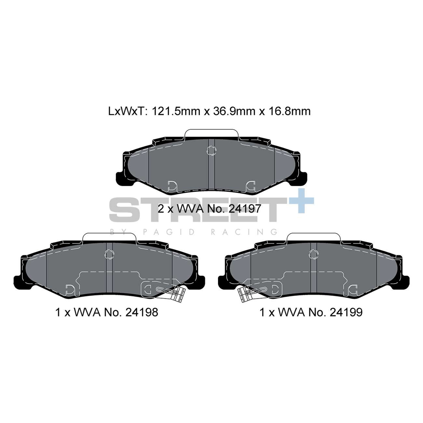 Plaquettes de Frein PAGID STREET Plus T8063