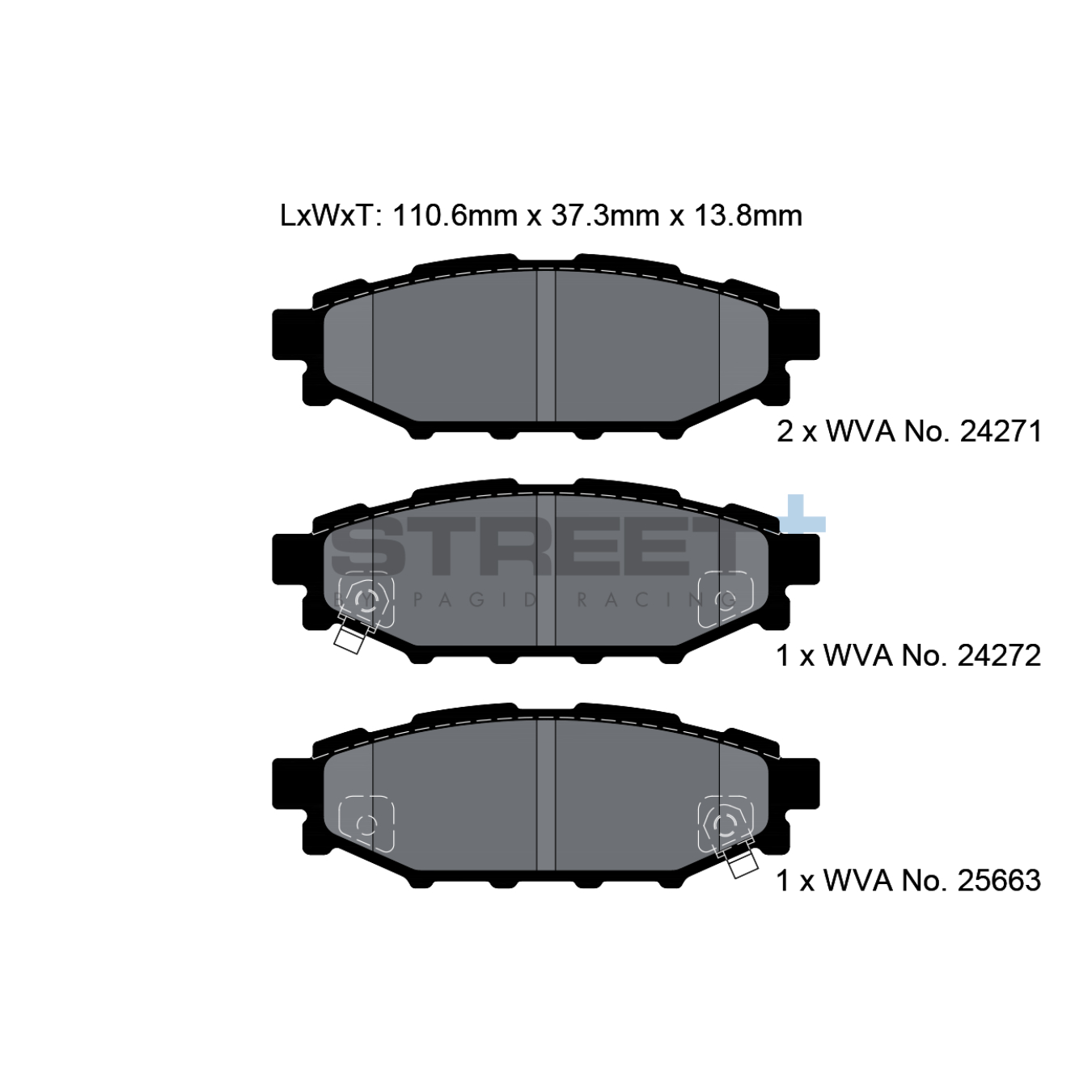 Plaquettes de Frein PAGID STREET Plus T8065
