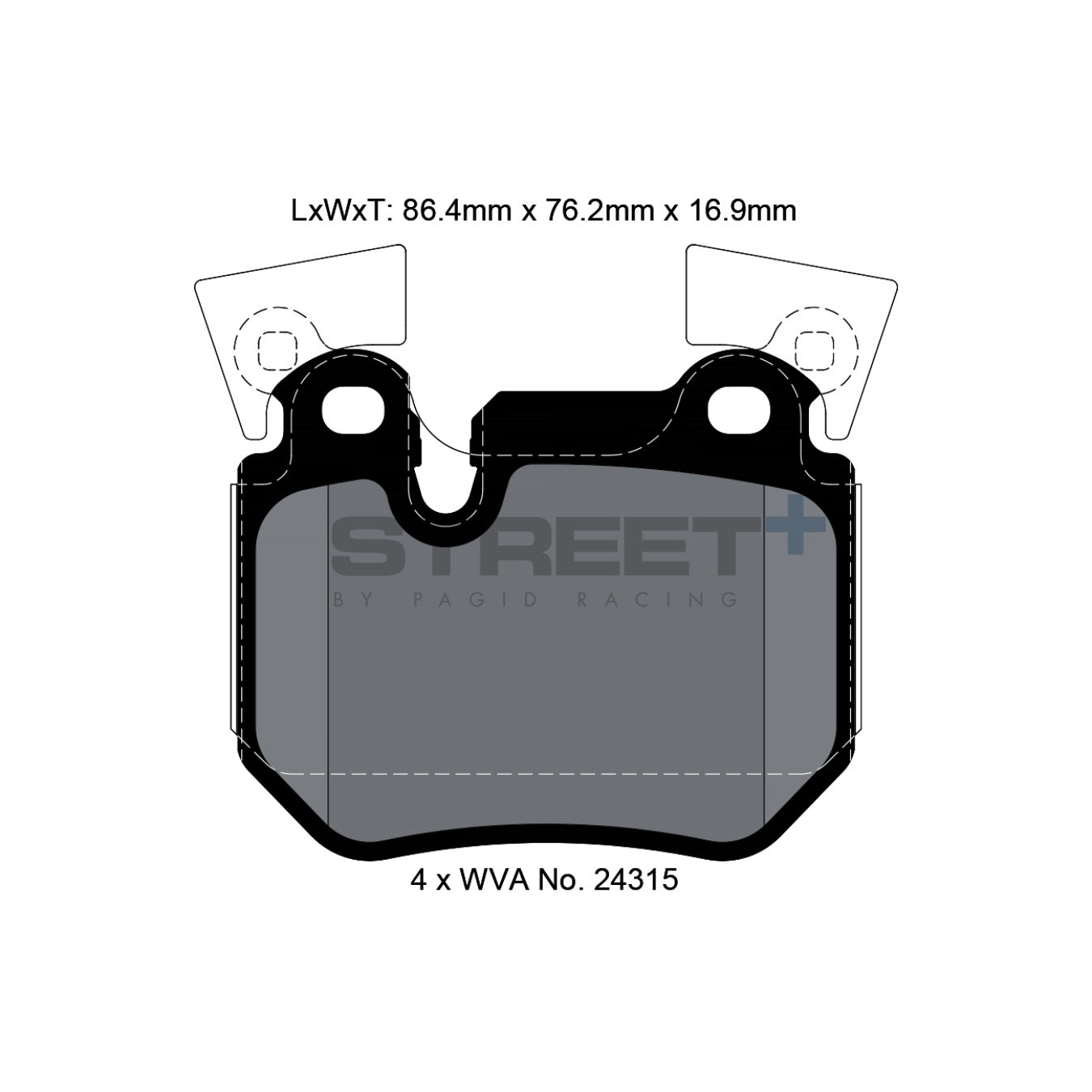 Plaquettes de Frein PAGID STREET Plus T8067