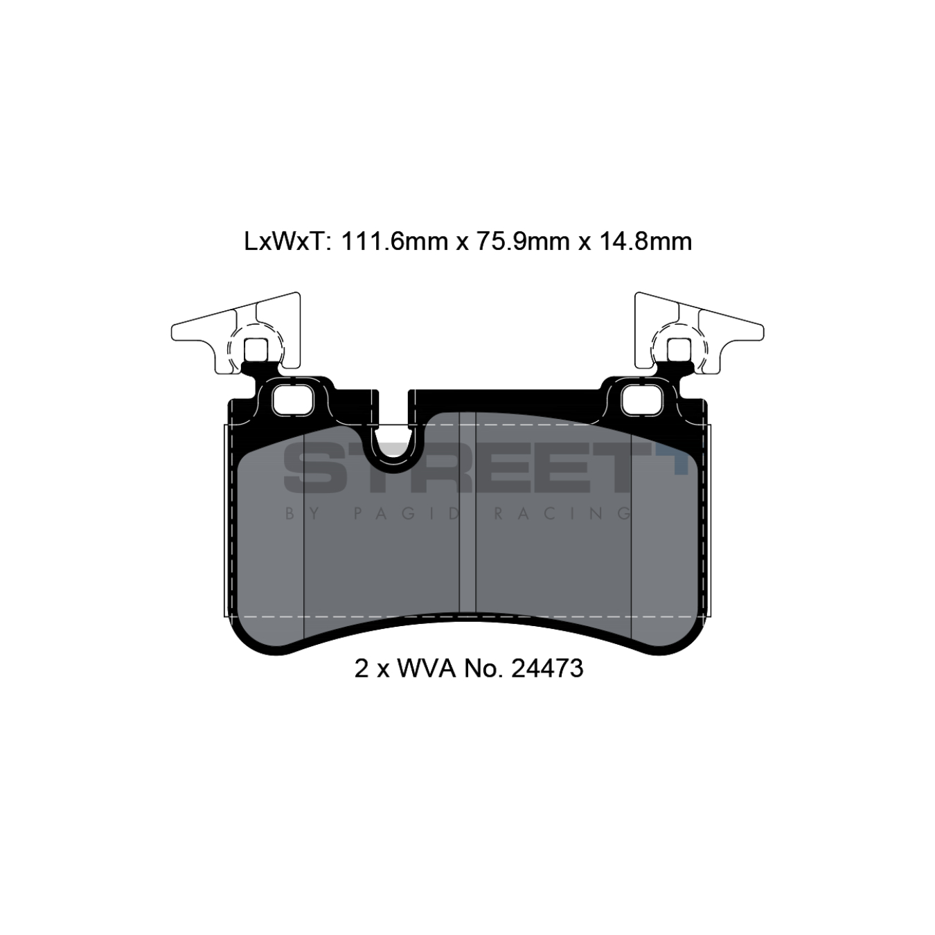 Plaquettes de Frein PAGID STREET Plus T8074