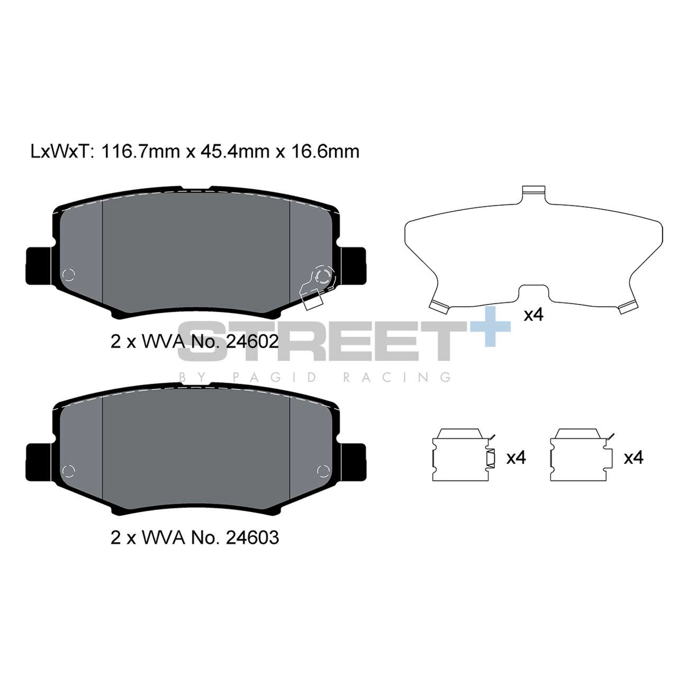 Plaquettes de Frein PAGID STREET Plus T8081