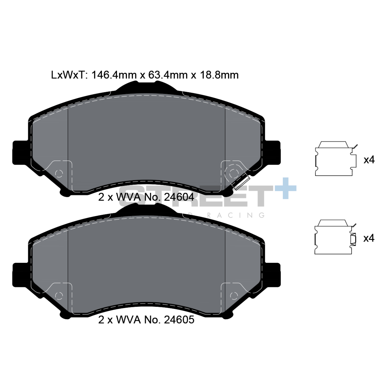 Plaquettes de Frein PAGID STREET Plus T8082