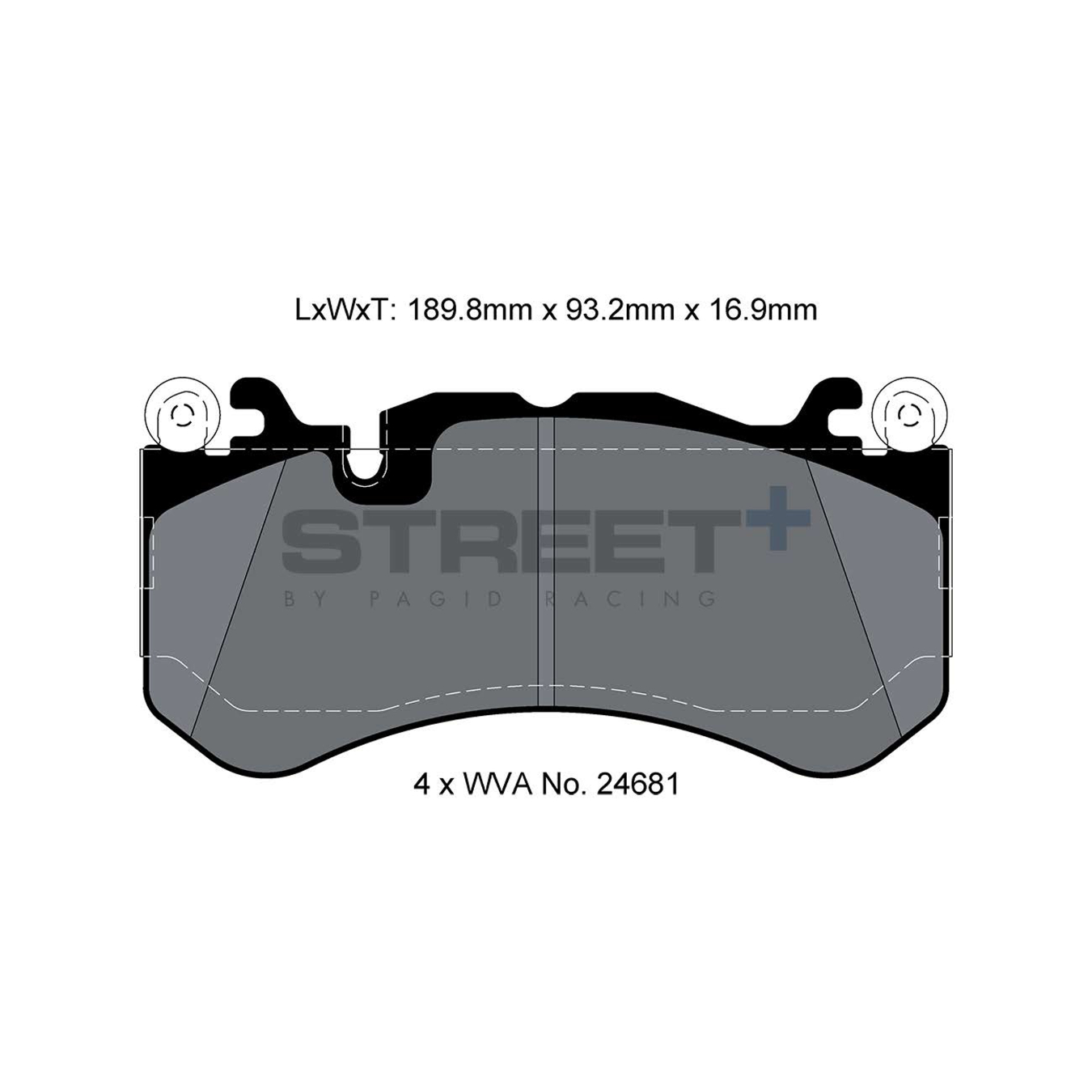 Plaquettes de Frein PAGID STREET Plus T8086