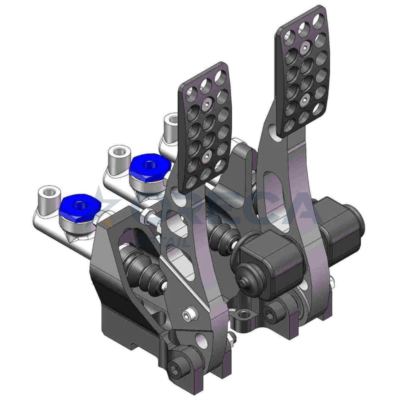 Pédalier AP Racing CP5500-515UNF 2 pédales alu plancher push