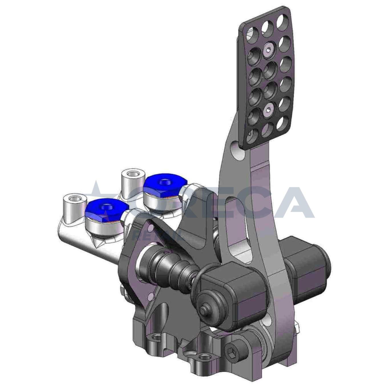 Pédalier AP Racing CP5500-535UNF 1 pédale alu plancher push