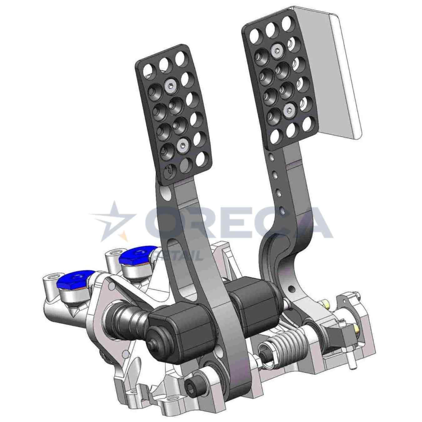 Pédalier AP Racing CP5500-625UTS 2 pédales alu plancher push