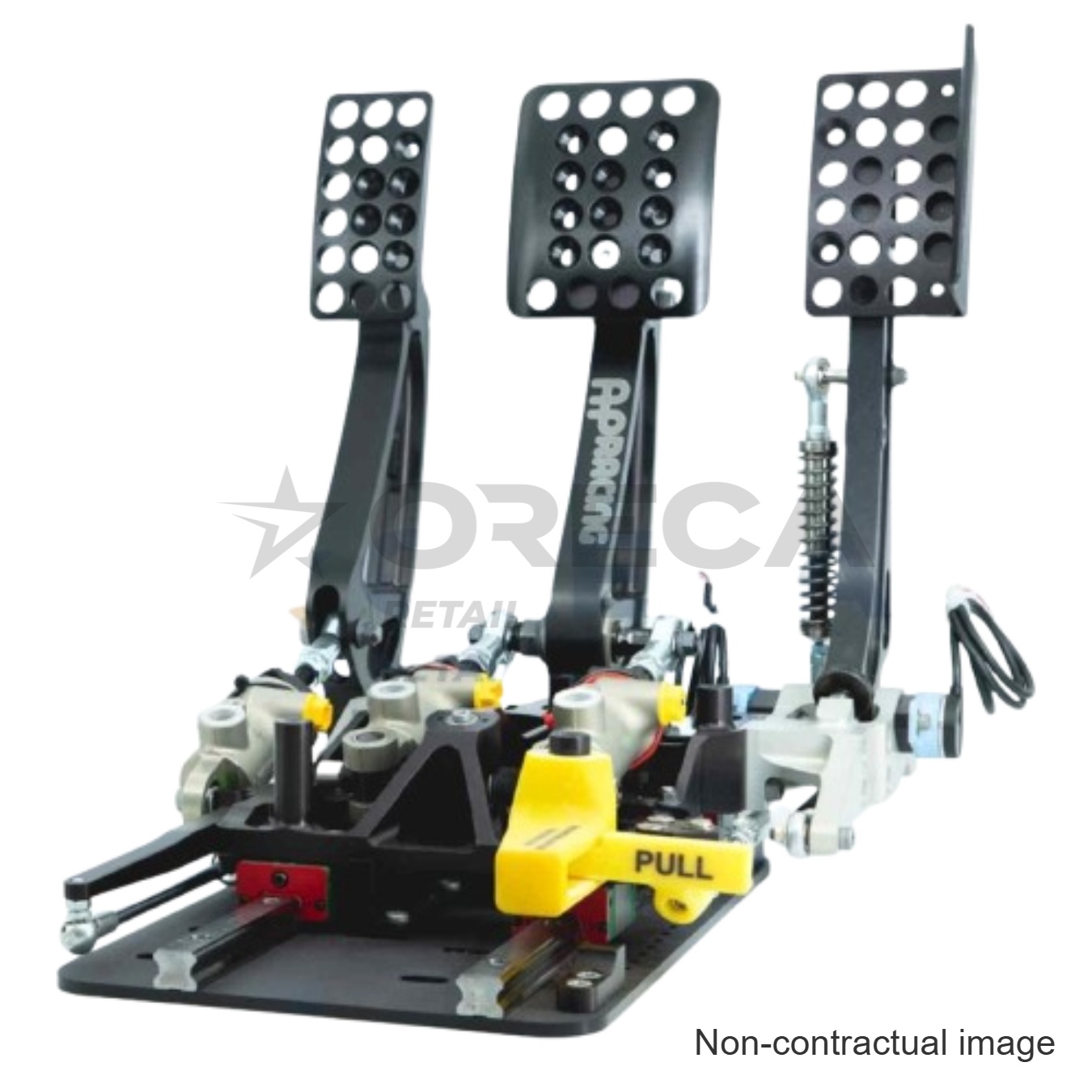 Pédalier AP Racing CP5548-CBT 3 pédales aluminium forgé plancher pull