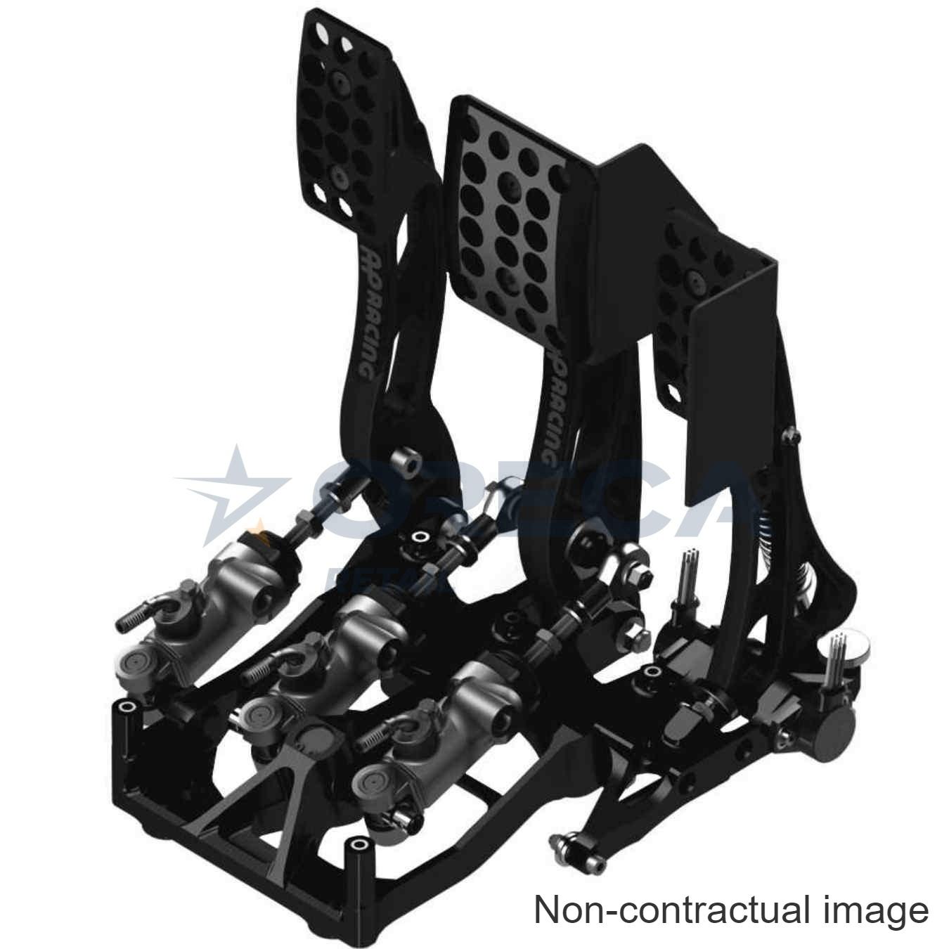 Pédalier AP Racing CP5596-B 1 pédale aluminium forgé plancher pull