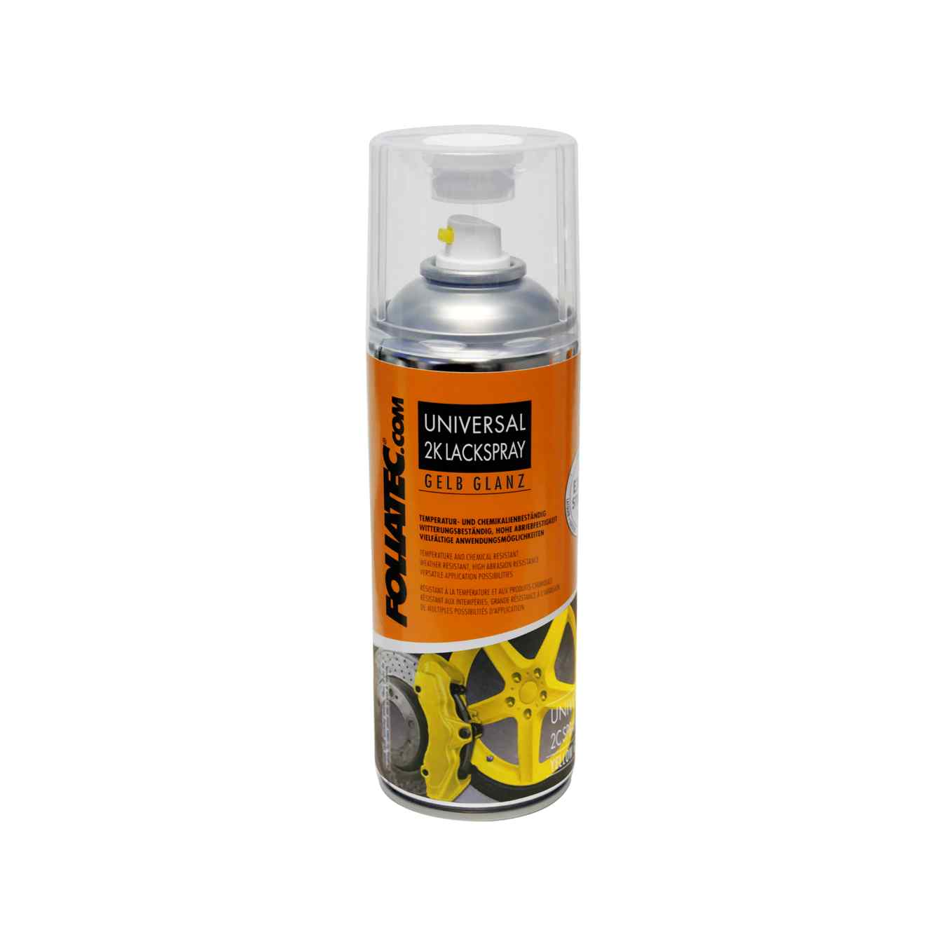 Peinture FOLIATEC Aérosol 2C pour Etrier de Frein Jaune 400ML