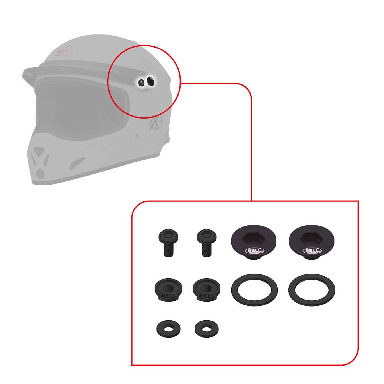 Kit visserie BELL pour Casque X-1 2024