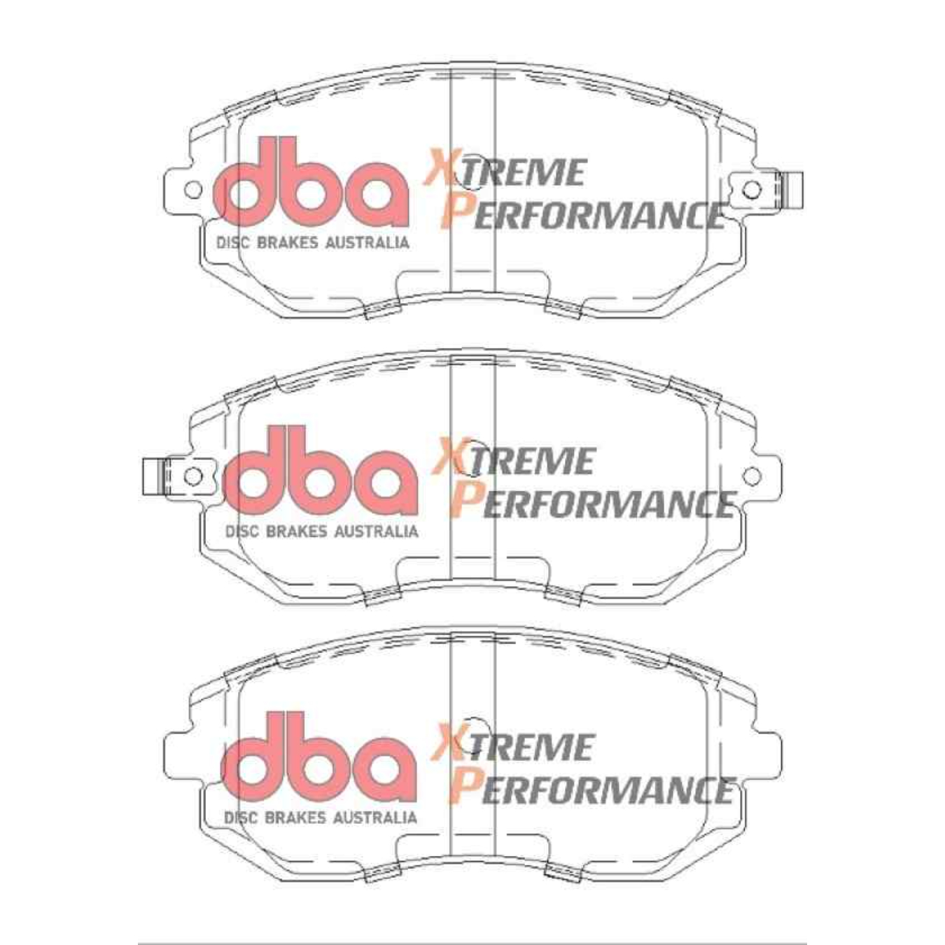 Plaquettes de frein avants homologuées R90 DBA Extreme Performance DB1491XP