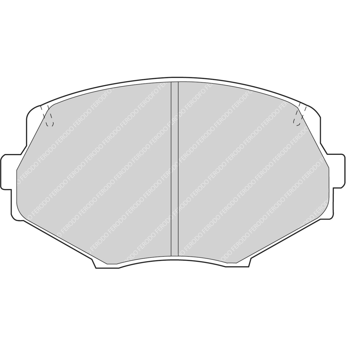 Plaquettes de frein FERODO FCP1011 DS2500 110,1 mm x 61 mm x 12,9 mm