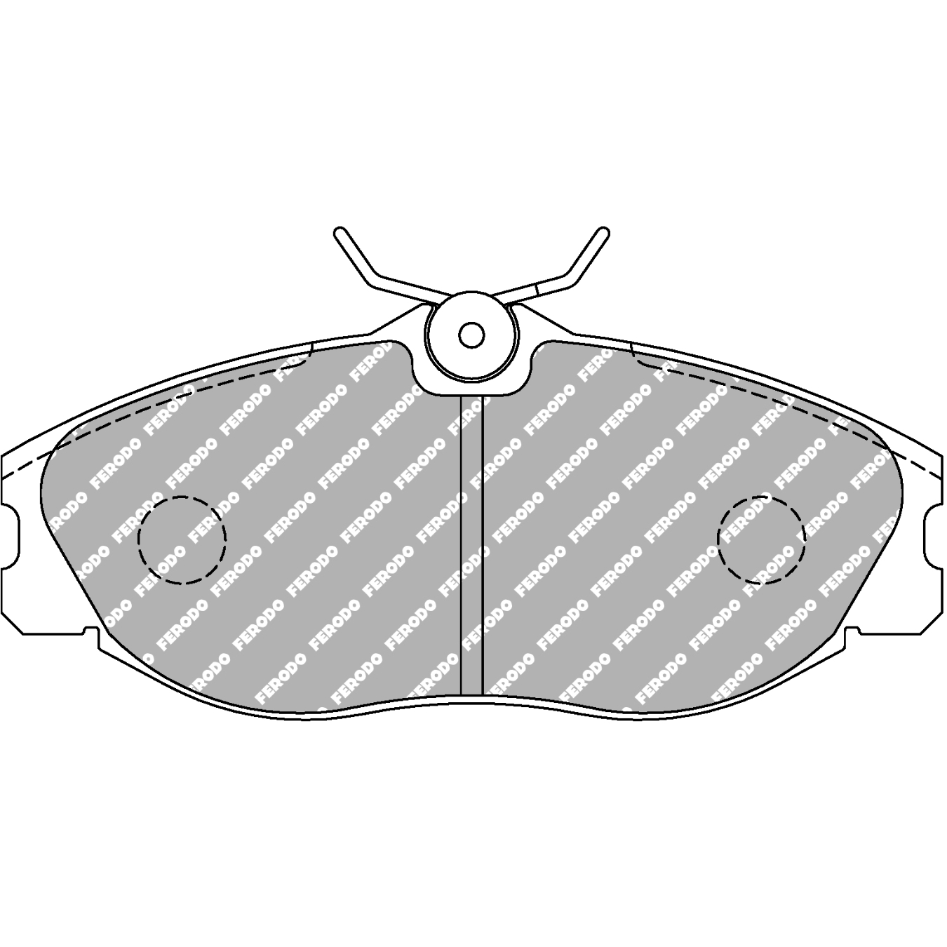 Plaquettes de frein FERODO FCP1063 DS2500 130 mm x 57 mm x 18,5 mm