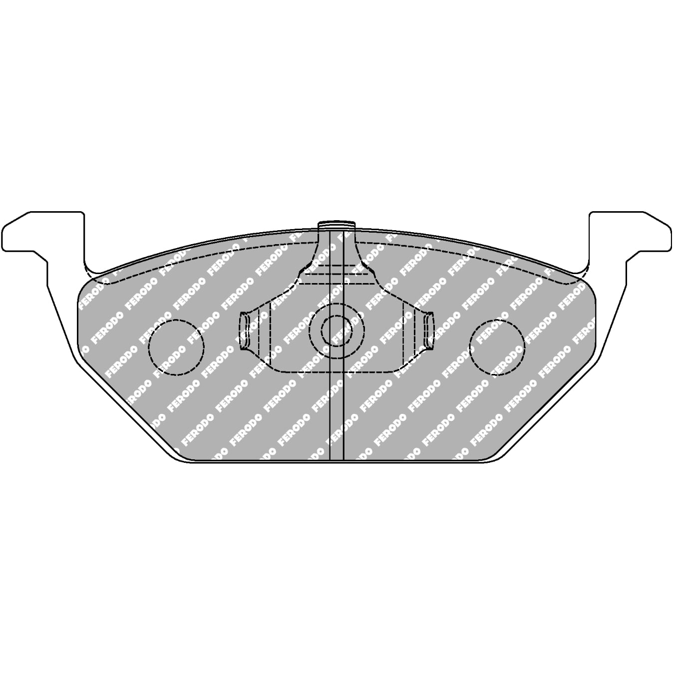 Plaquettes de frein FERODO FCP1094 DS2500 146,4 mm x 55,2 mm x 19,7 mm