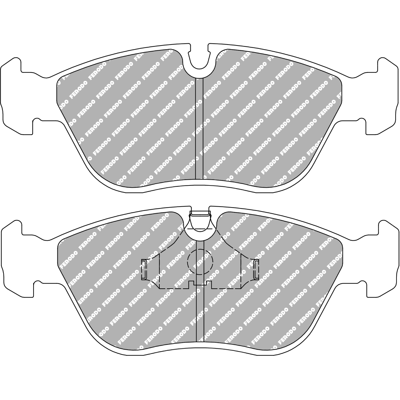 Plaquettes de frein FERODO FCP1285 DS3000 156,4 mm x 58,7 mm x 18,8 mm