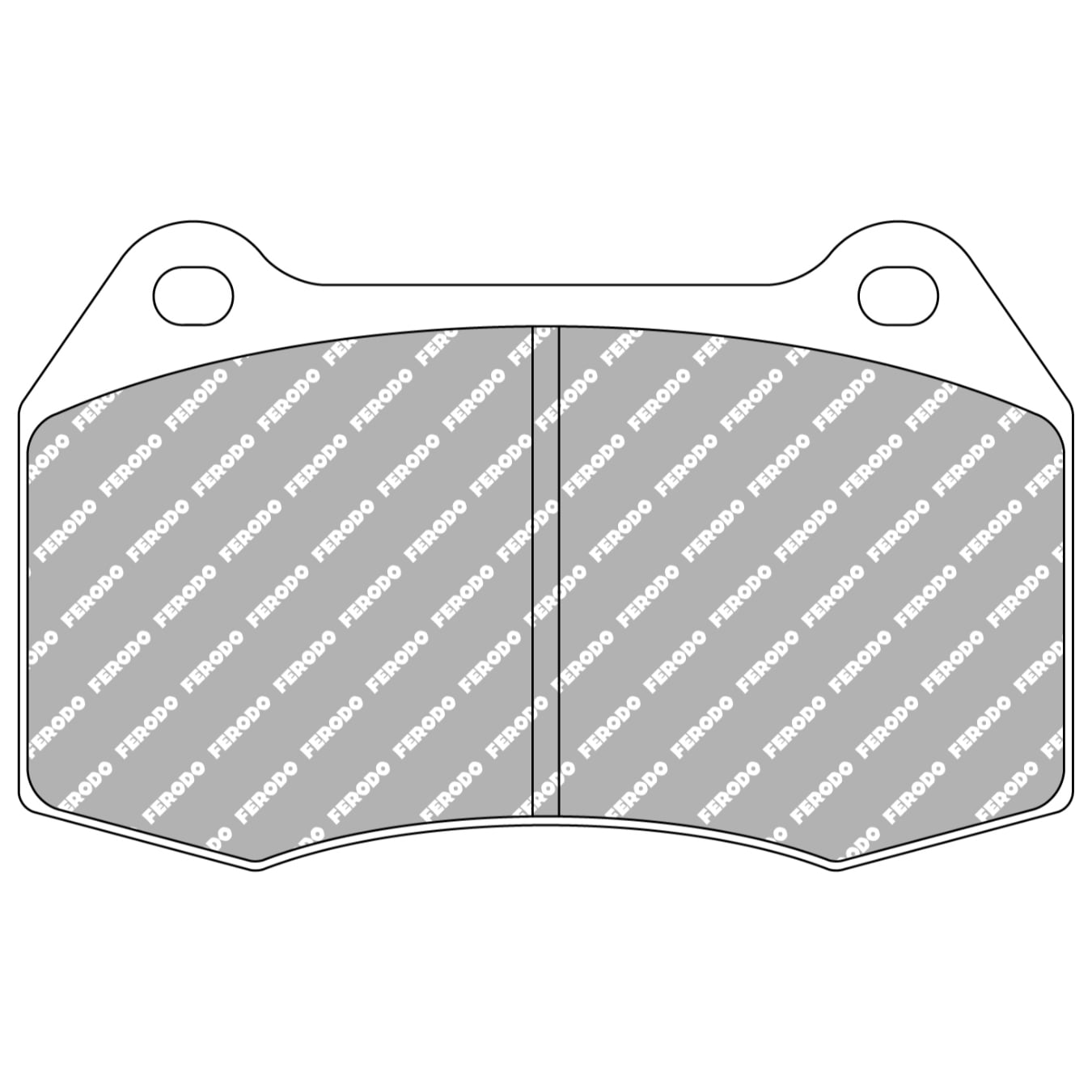 Plaquettes de frein FERODO FCP1298 DS2500 119,8 mm x 73,7 mm x 18 mm