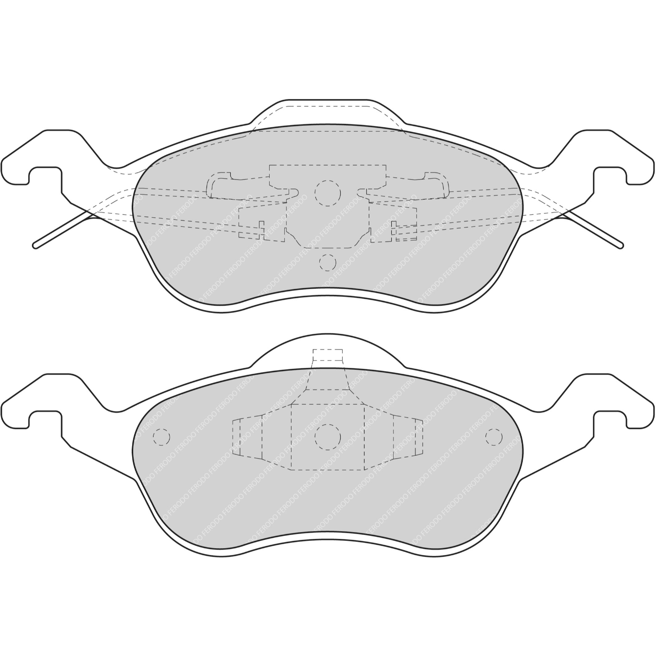 Plaquettes de frein FERODO FCP1318 DS2500 177,9 mm x 60,8 mm x 19 mm